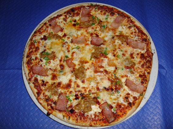pizza de pimiento taco y bacon